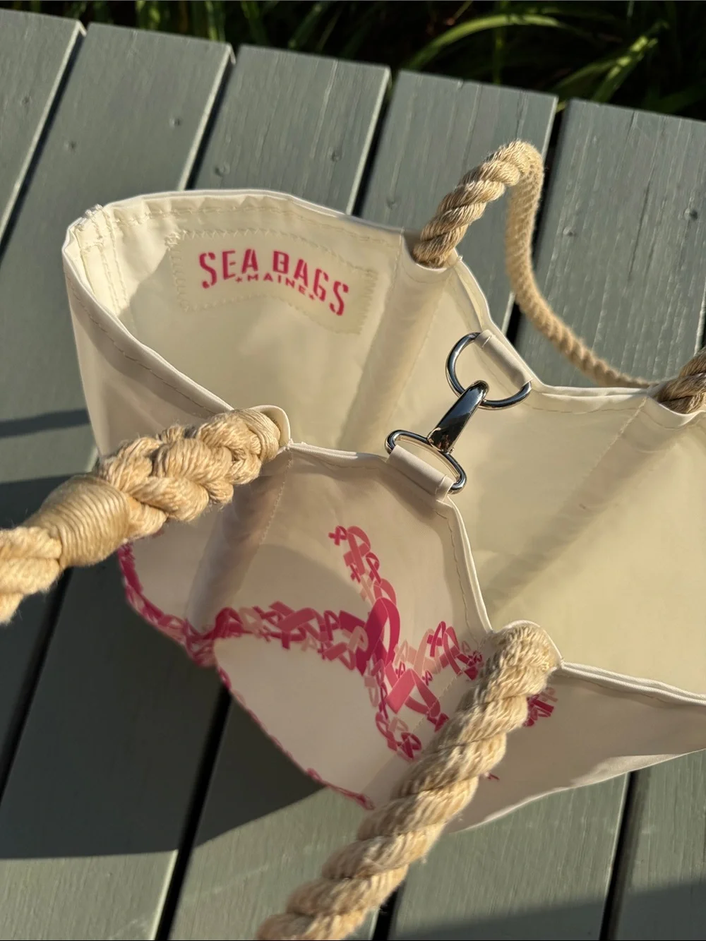 Sea Bags Handbag with Pink Ribbon Anchor